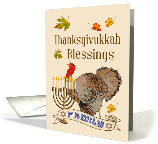 Thanksgivukkah Blessings - Turkey, Fall Leaves, Family... (1188078)