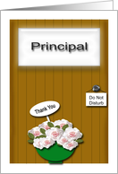 Thank You Principal - Principal’s Door, Roses card