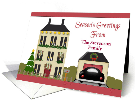 Custom Front Season's Greetings Christmas Card -... (1196572)