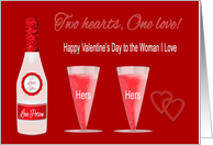 For Lesbian Partner on Valentine’s Day - Love Potion, Glasses card
