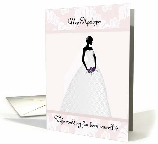 Cancelled Wedding Announcement - Bride silhouette card (1219736)