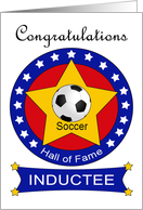 Soccer Hall of Fame Induction - Soccer Ball & Stars card