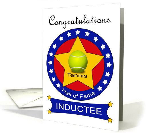 Tennis Hall of Fame Induction - Tennis Ball & Stars card (1220440)