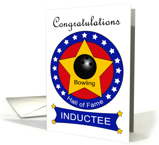 Bowling Hall of Fame Induction - Bowling Ball & Stars card (1220442)