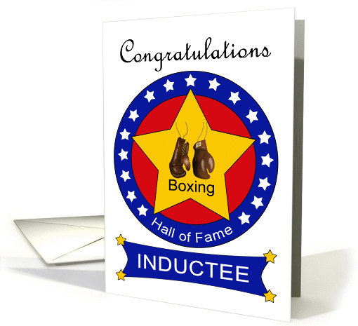 Boxing Hall of Fame Induction - Boxing Gloves & Stars card (1220450)