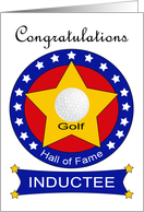 Golf Hall of Fame Induction - Golf Ball & Stars card
