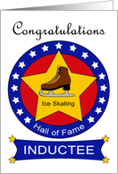 Ice Skating Hall of Fame Induction - Ice Skate & Stars card