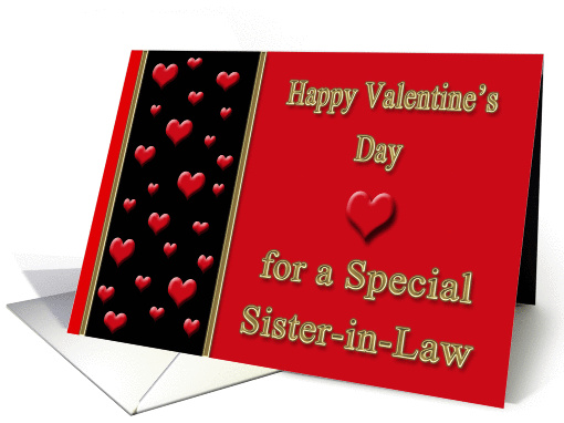 Valentine for Sister-in-Law - Hearts card (1220626)