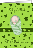 Baby’s First St. Patrick’s Day - Baby & Shamrocks card