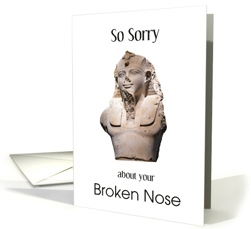 Get Well Broken Nose - statue with broken nose card (1231740)