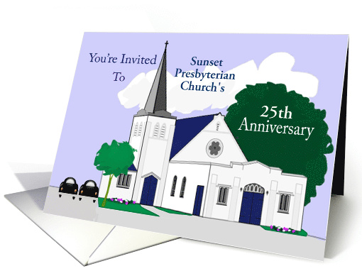 Custom Front Church Anniversary Invitation - Church card (1249108)