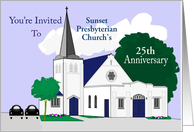 Custom Front Church Anniversary Invitation - Church card