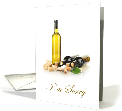 I'm Sorry Card - Wine Bottles and Corks card (1258360)