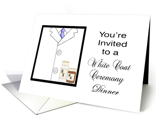 Pharmaceutical White Coat Ceremony Dinner Invitation card (1313630)