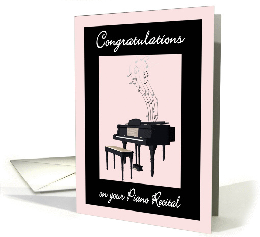 Piano Recital Congratulations for a Young Girl card (1336914)