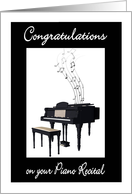 Piano Recital Congratulations card