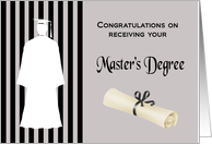 Congratulations for Masters Degree - Man card