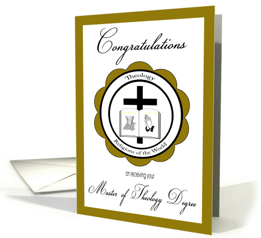 Congratulations Masters of Theology - Book, Cross card (1361630)