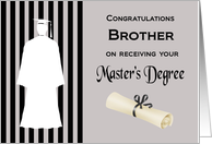 Congratulations Brother Master’s Degree - Silhouette, Diploma card