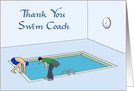 Thank You Swim Coach - Pool, Swimmer, Coach card