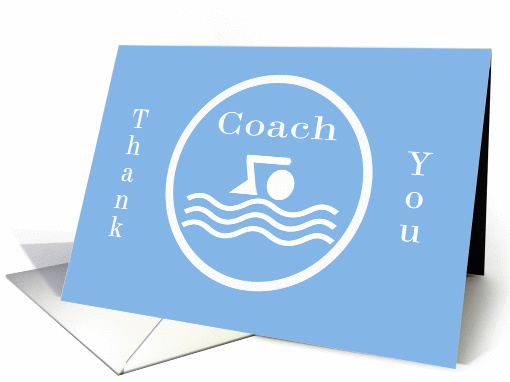 Thank You Swim Coach - Water, Swimmer Icon card (1364876)
