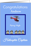 Custom Congratulations Helicopter Captain card