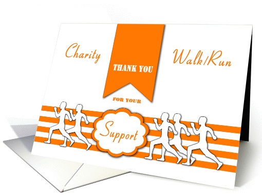Thank You Charity Walk/Run Support | Runners, Ribbon, card (1368990)