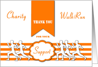 Thank You Charity Walk/Run Support | Runners, Ribbon, card