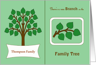 Custom Genealogy Birth Announcement | Family Tree & Branch card