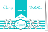 Thank You Charity Walk/Run Support - Runners, Ribbon card