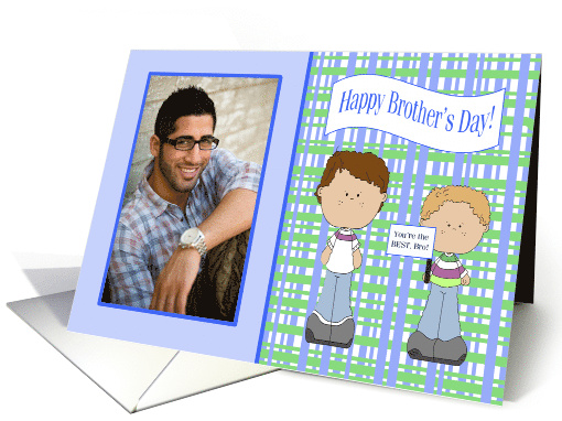 Custom Photo Brother's Day - Big Brother,Two Boys card (1373300)