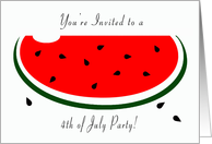 4th of July Party Invitation - Watermelon card