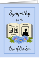Sympathy for Loss of Our Son - Memory Book card