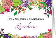 Garden Floral Bridal Shower Luncheon Invitation card