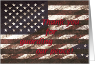 Rustic look USA flag collage on Armed forces day card