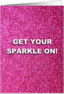 Hot Pink Get Your Sparkle On Bachelorette party invitation card