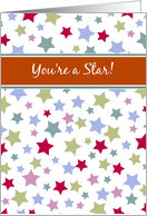 You’re a star! Congratulations on your academic achievement card