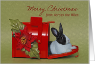 Christmas Bunny Across the Miles card