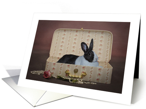 Easter Bunny Lounging In A Pretty Box card (1187358)