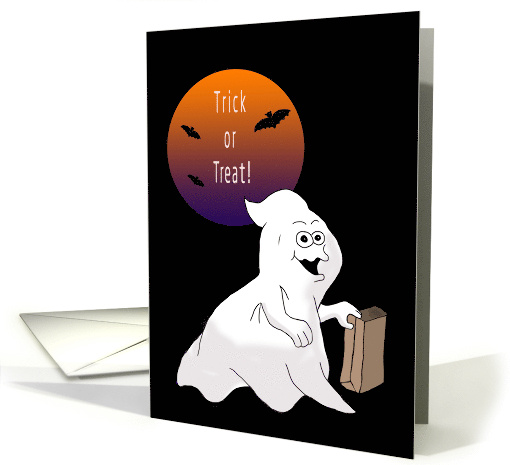 Halloween Ghost Trick or Treating card (1641438)