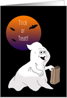 Halloween Ghost Trick or Treating card