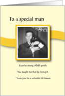 Gentle Strong Special Man on Father’s Day card