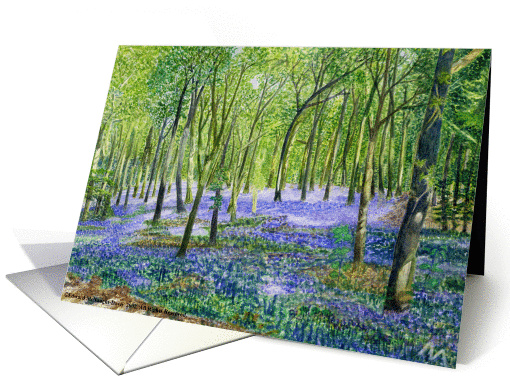 Get Well Feel Better - The Bluebell Fairy Woodland Painting card