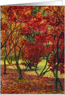 Divorce Partnership Reconciliation - Autumn Red Foliage Painting card