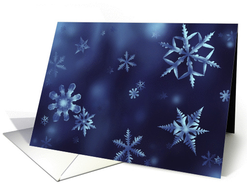 Winter Washed Snowflakes Blank Note card (1158004)