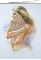 Fine Art Nude Watercolour Blank card