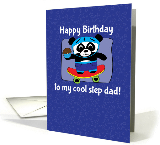 Birthday for Step Dad - Little Skateboarder Panda Bear... (1148582)