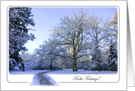 Path through Winter Wonderland - Frohe Festtage Holidays German card
