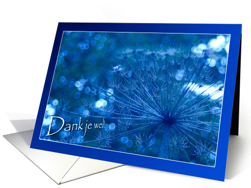 Dank je wel - Thank you Dutch Nederlands - Sparkling blue... (1131900)