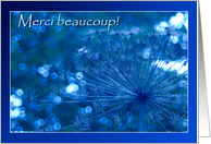 Merci beaucoup - Thanks French Franais - Sparkling Blue Imagination card